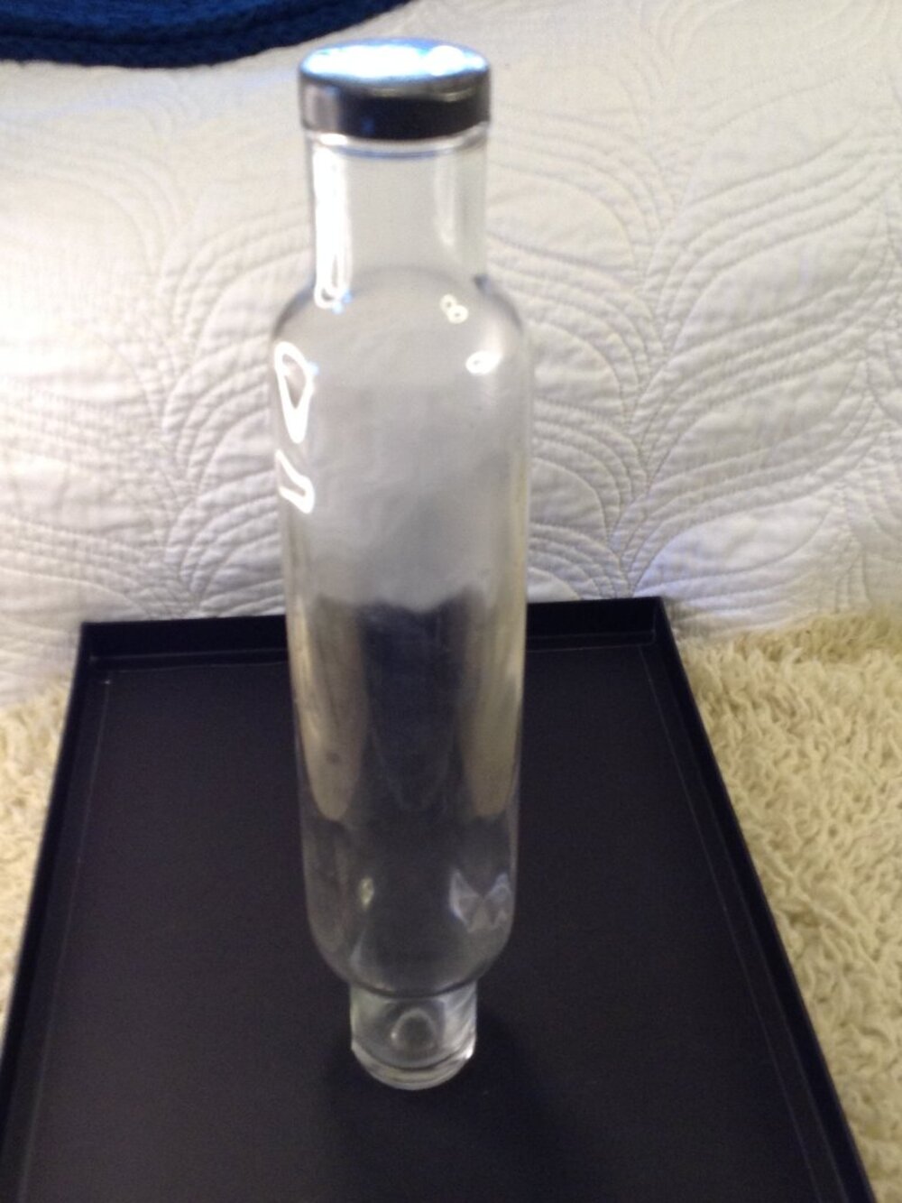 VTG/ANT Original Clear Glass 6 x 14" Rolling Pin Cap Nostalgic Kitchencore Retro - Picture 3 of 6